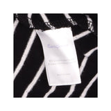 Maternity Dress Black White Stripe Long Sleeve