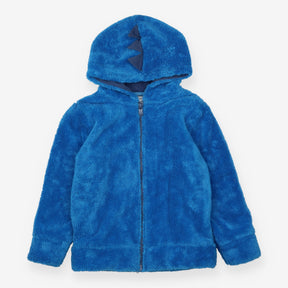 Blue teddy zip up hoodie