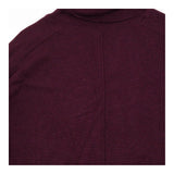 Plum Burgundy 100% Cotton Roll Neck Popper Nursing