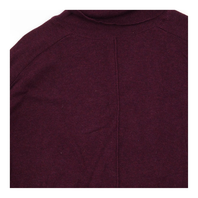 Plum Burgundy 100% Cotton Roll Neck Popper Nursing