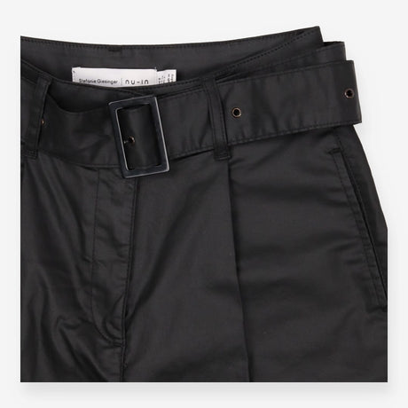 nu-in x Stefanie Geisinger Coated Denim Black Belt