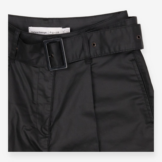 nu-in x Stefanie Geisinger Coated Denim Black Belt
