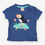 T-Shirt Navy Puffin in Pond