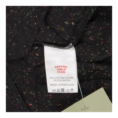 Grey Confetti V‑Neck Organic Cotton T‑Shirt