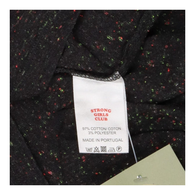 Grey Confetti V‑Neck Organic Cotton T‑Shirt