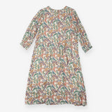 Brakeburn Ivory Floral Metallic Lurex Tiered Midi 