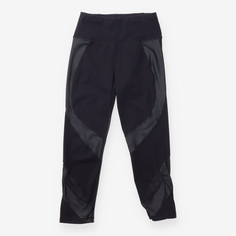 Leggings Synthetic Power Mesh Cropped Black