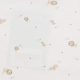 White shortie romper with lions and tigers