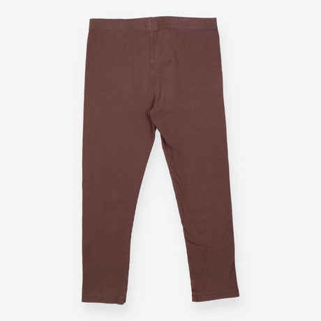 Brown Ribbed Leggings