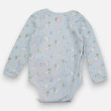 Bodysuit LS blue white bunnies