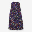 Mini Dress Abstract Print Draped Sleeveless Pocket