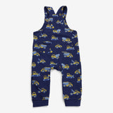 Dungarees Navy with Yellow Construction Vehicles
