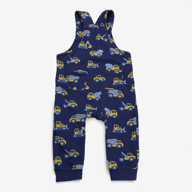Dungarees Navy with Yellow Construction Vehicles