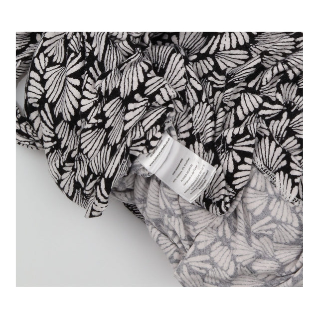 Black and Ivory Floral Jersey Maternity Wrap Dress