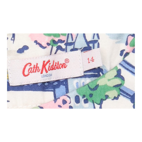 London Scene Printed Sleeveless Cotton A-Line Dres