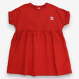 Dress jersey red with a pink star
