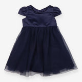Dress navy tuile satin SS