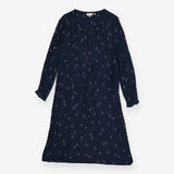 Lightweight Blue Ink Ditsy Maxi Dress