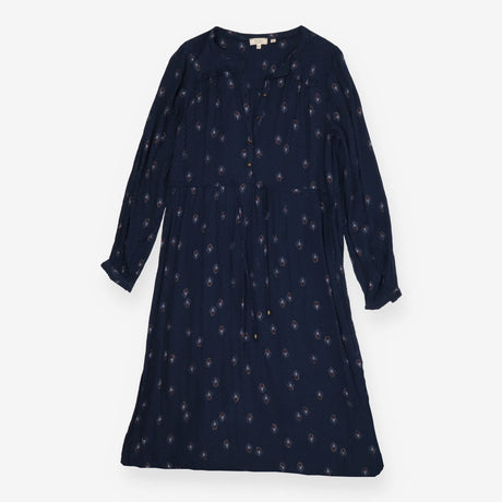 Lightweight Blue Ink Ditsy Maxi Dress
