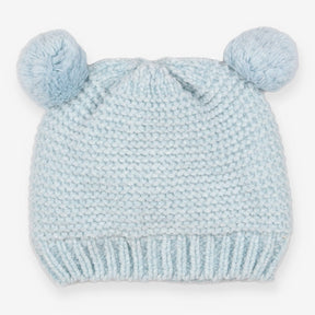 Blue Pom Pom Hat