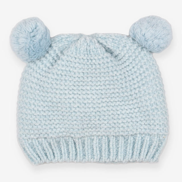 Blue Pom Pom Hat
