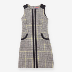 British Tweed by MOON 100% Wool Check Pinafore Dre