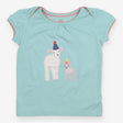 T-Shirt Green Party Lambs Applique