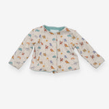 Reversible Jacket Velour Blue Jungle Animals