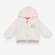 Hoodie with Zipper White 