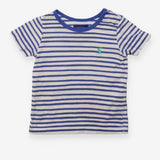 Blue and white stripe top