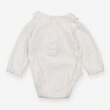 Bodysuit white long sleeve broiderie anglaise