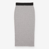 Miss Selfridge Grey Marl Elastic Waist Jersey Midi