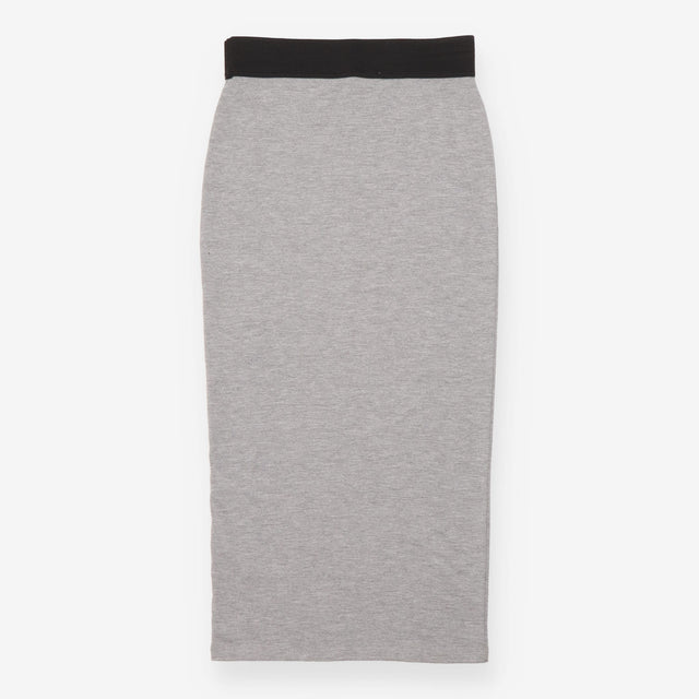 Miss Selfridge Grey Marl Elastic Waist Jersey Midi