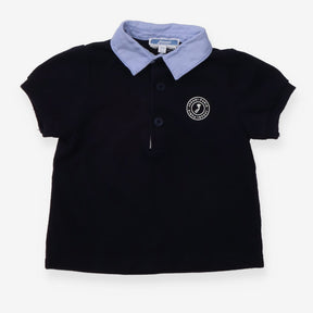 Polo Shirt Navy with Blue Collar