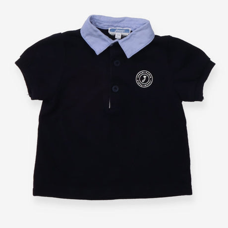 Polo Shirt Navy with Blue Collar