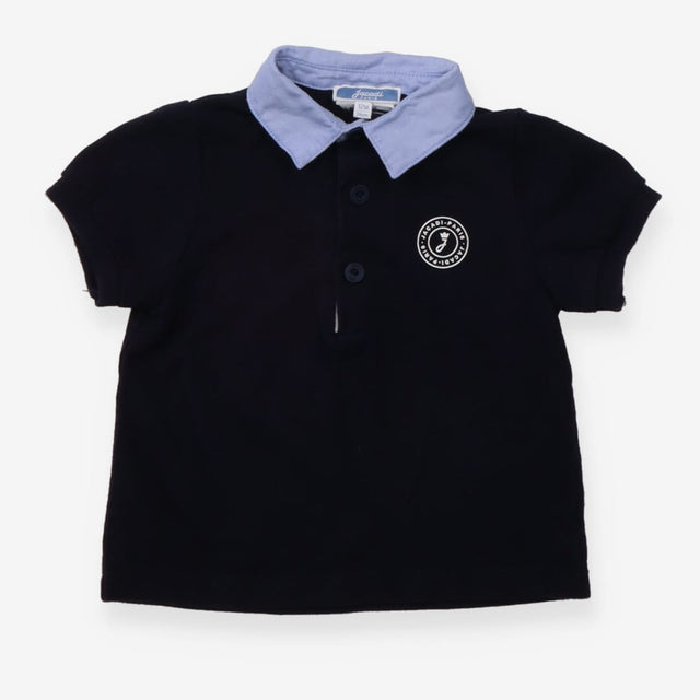 Polo Shirt Navy with Blue Collar