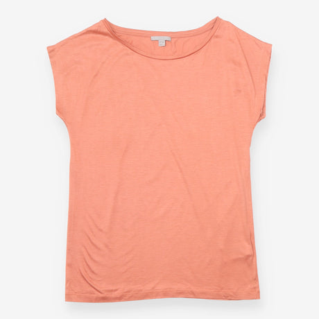 T-Shirt Burnt Orange Relaxed Fit Wide Round Neck S