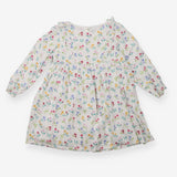 White floral LS dress
