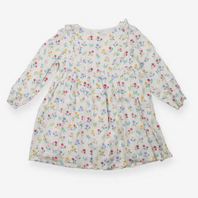 White floral LS dress