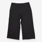 Belle Tweedy Cropped Wide Leg Trousers Charcoal