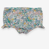 Bikini bottoms green floral frill leg