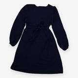Navy Wrap Nursing Dress