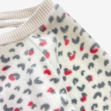 Cream Animal Print Velour Dress