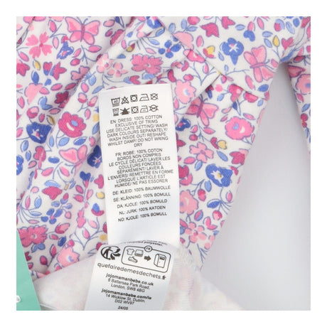 Dress Long Sleeved Collar Pink Ditsy
