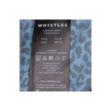 Whistles Blue Black Leopard Print Elasticated Midi