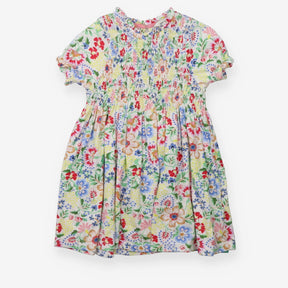 White Colourful Flowers Dress