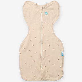 Swaddle Bag Oat with Leaf Appliques