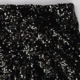 Black Sequin Mini Skirt
