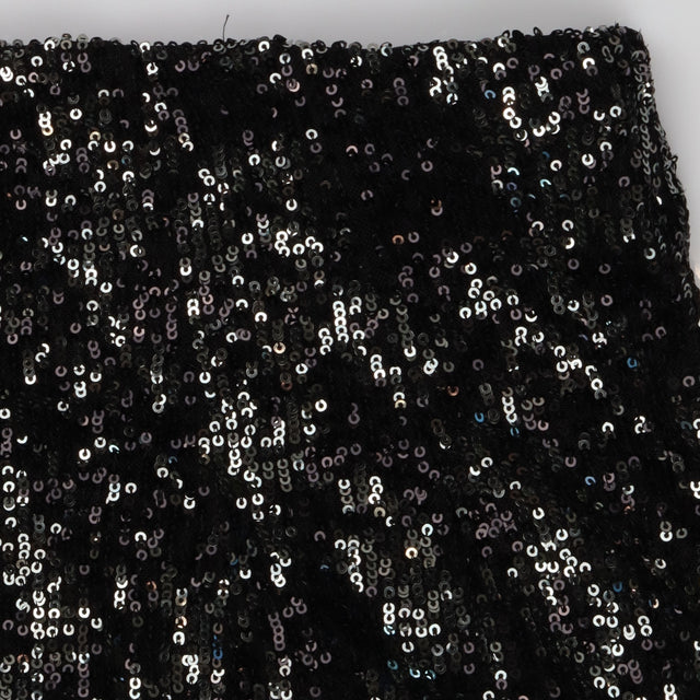 Black Sequin Mini Skirt
