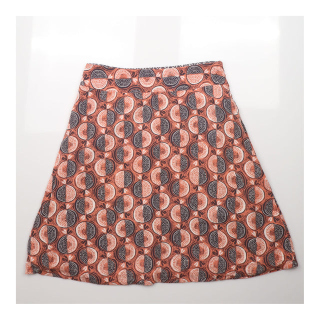 Skirt Orange Navy Fruit Print A-Line Midi